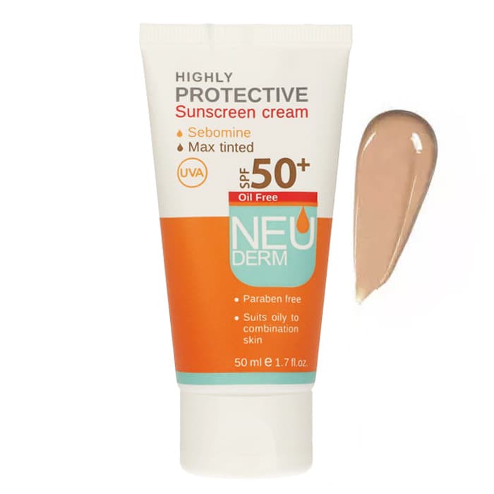 ضد آفتاب رنگی پوست های چرب تا مختلط Highly Protective SPF50 نئودرم 50ml