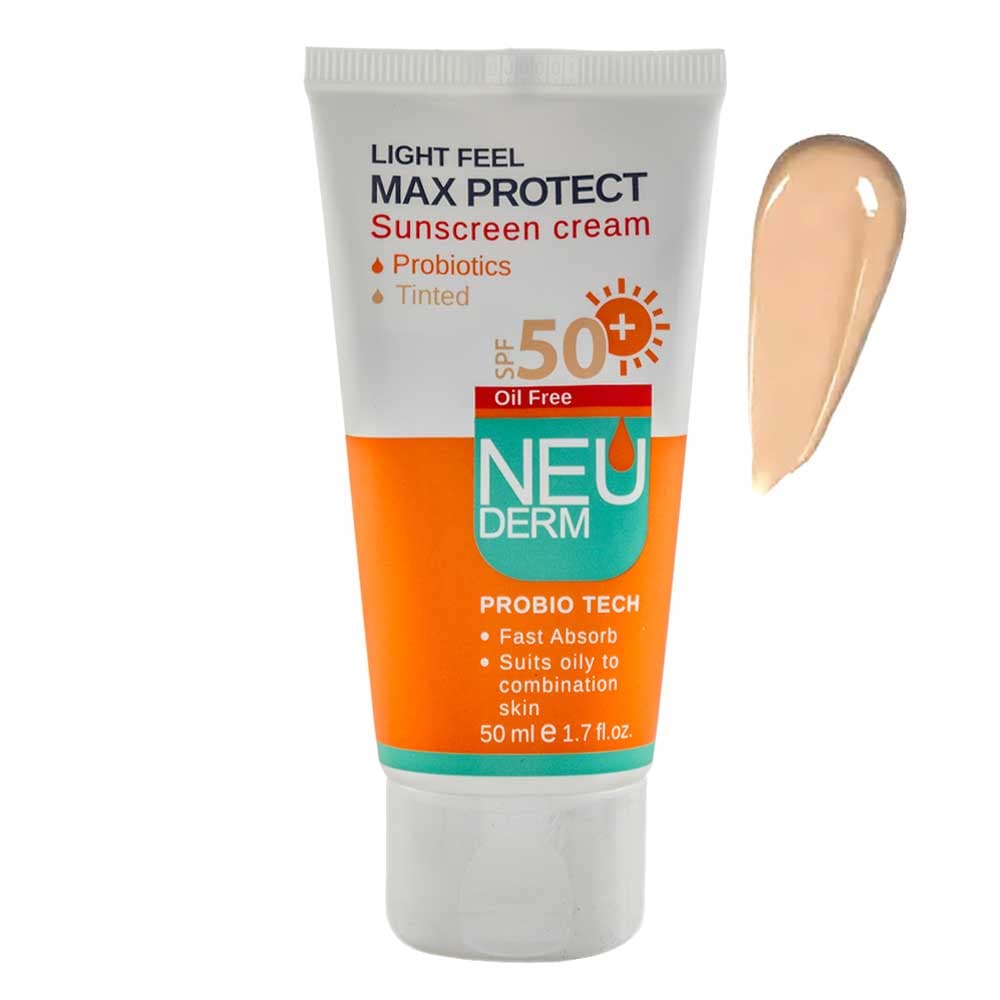 ضد آفتاب رنگی پوست های چرب تا مختلط Max Protect SPF50 نئودرم 50ml