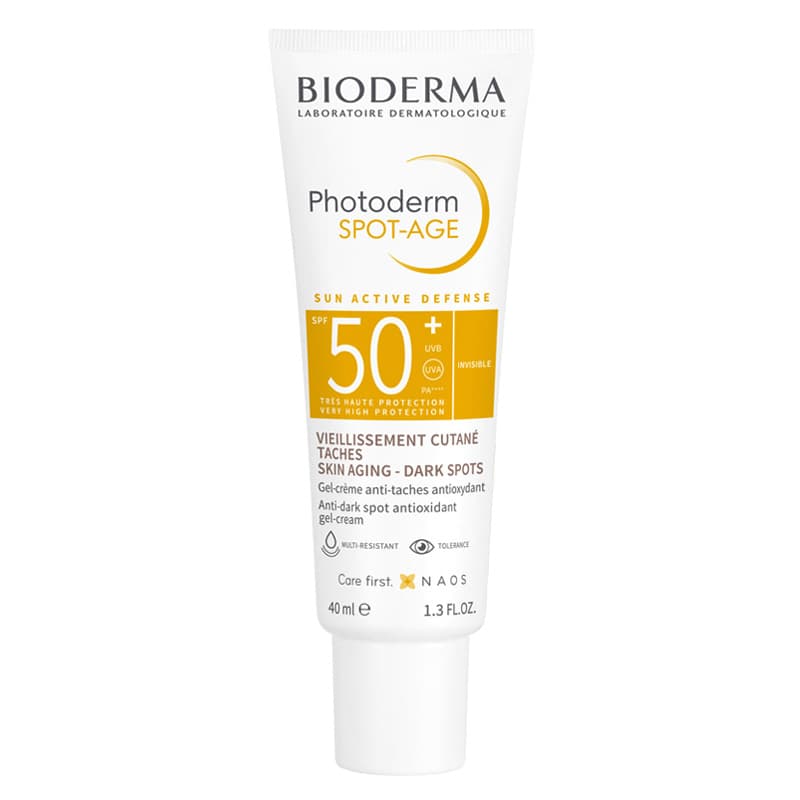 ژل کرم ضد آفتاب بی رنگ Photoderm Spot Age SPF50 بایودرما 40ml