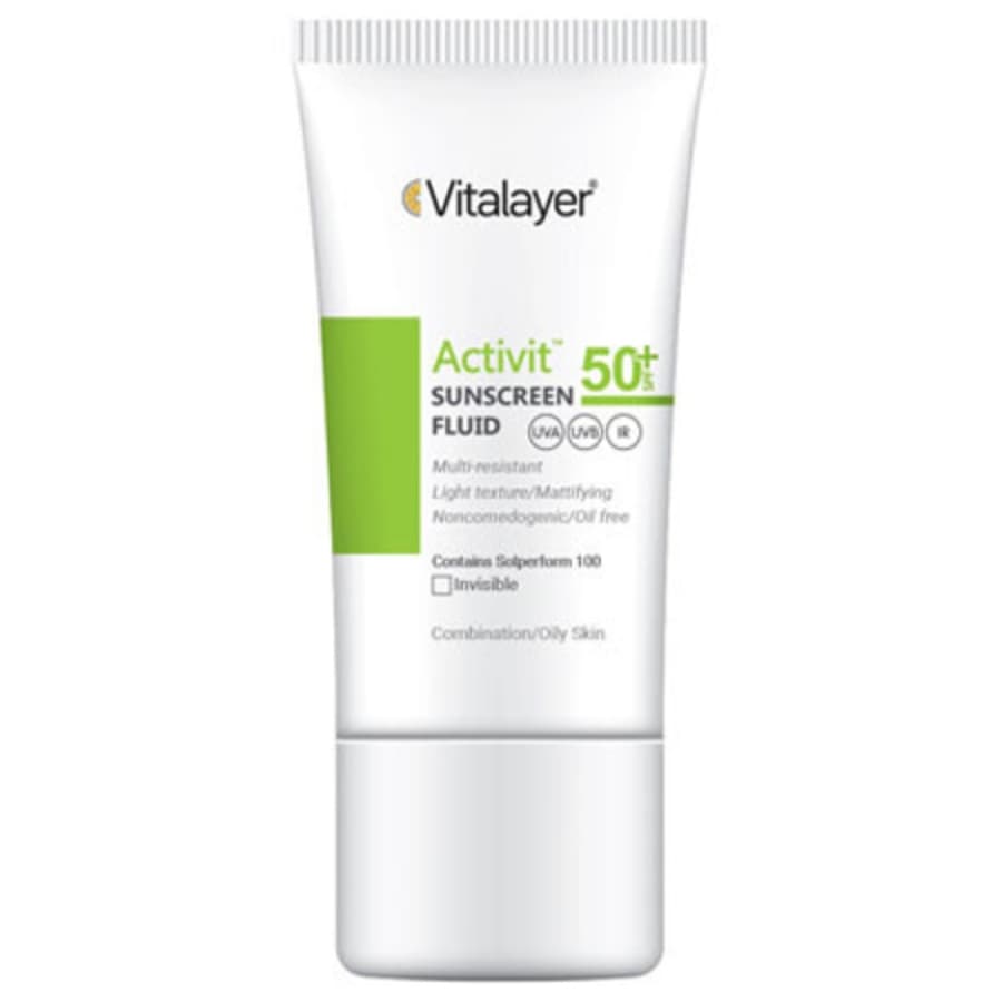 فلوئید ضد آفتاب پوست چرب Activit SPF50 ویتالیر 50ml