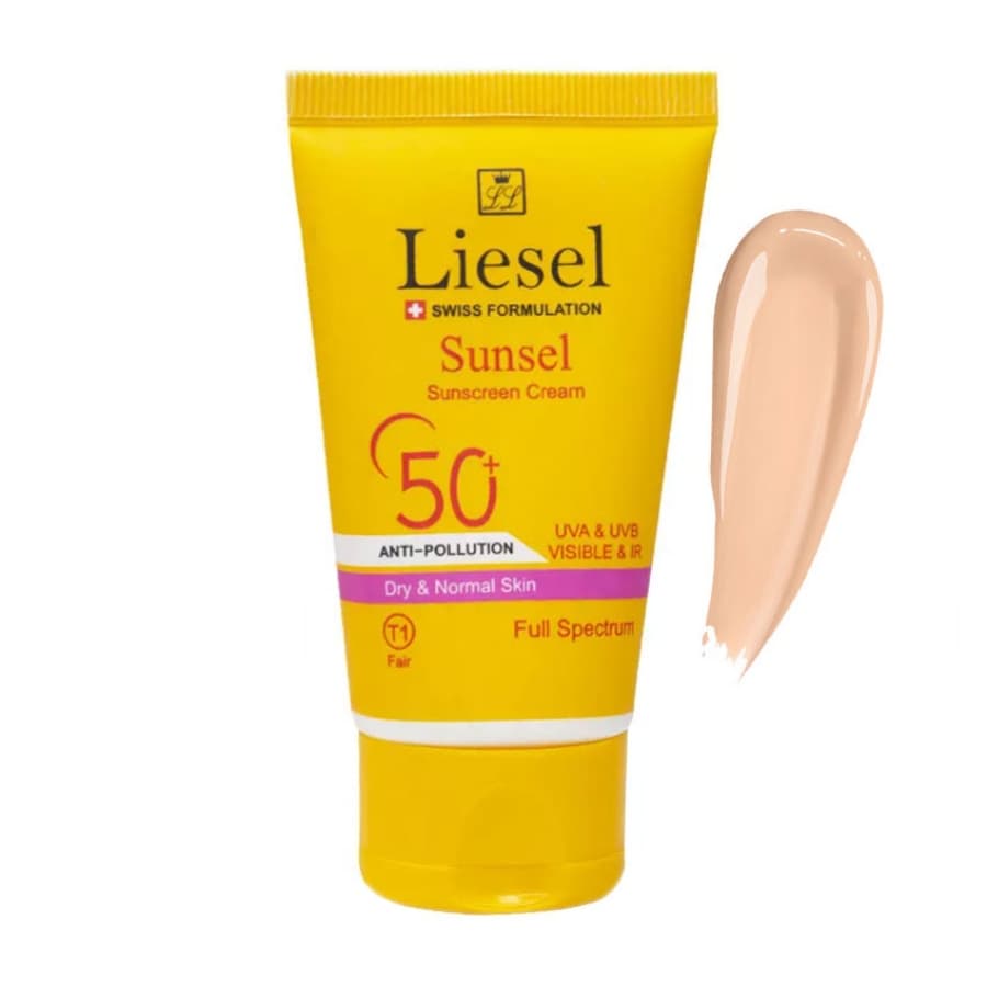 کرم ضد آفتاب رنگی پوست های خشک و نرمال SPF50 لایسل 40ml